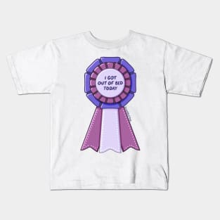 I got out of bed today ribbon Kids T-Shirt